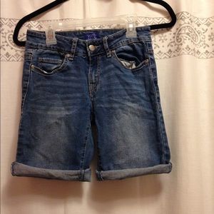 Bermuda style jean shorts